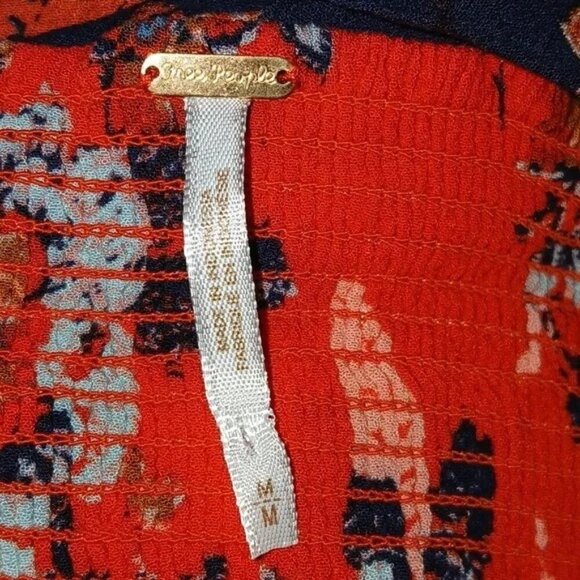 Free People Baby It's You Floral Navy Combo Mini Dress - Picture 8 of 9